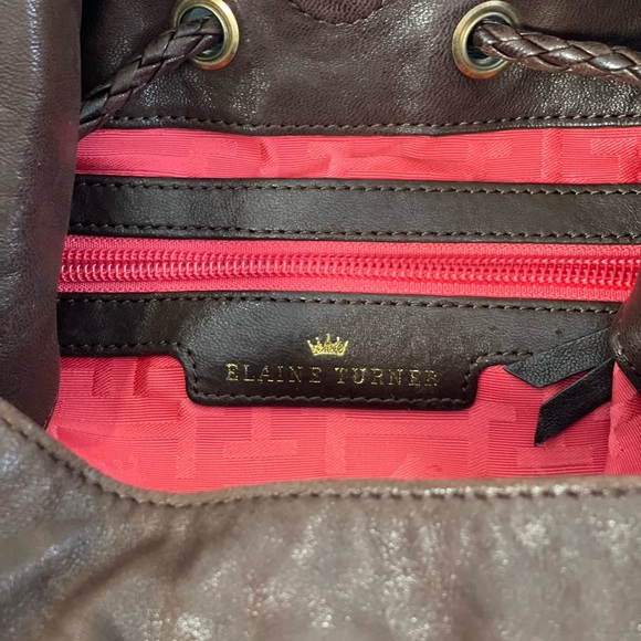 Elaine Turner Chocolate Brown, Hobo Shoulder Bag, Butter Soft Leather.Delicious - Picture 9 of 9